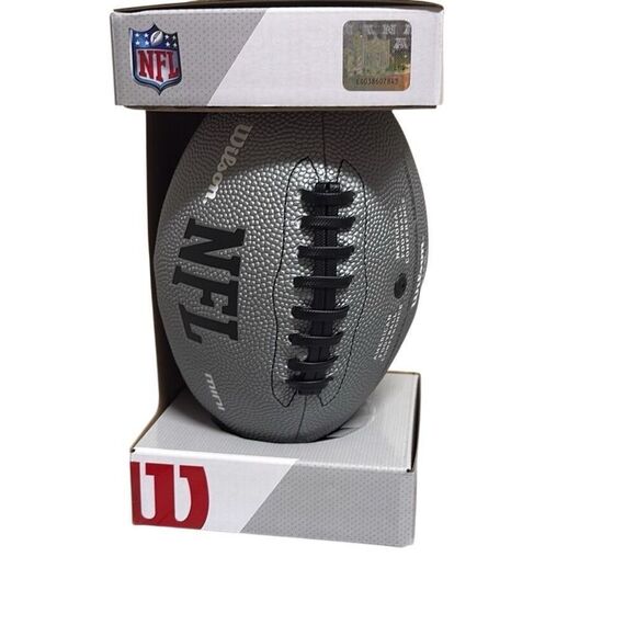 Wilson NFL Bronze Series Silver Mini Size Football All Ages NIB NEW - Picture 1 of 7